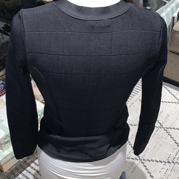 Gently Loved Zip Up Knitted Long Sleeve Top by BEBE.. - Picture 4 of 7